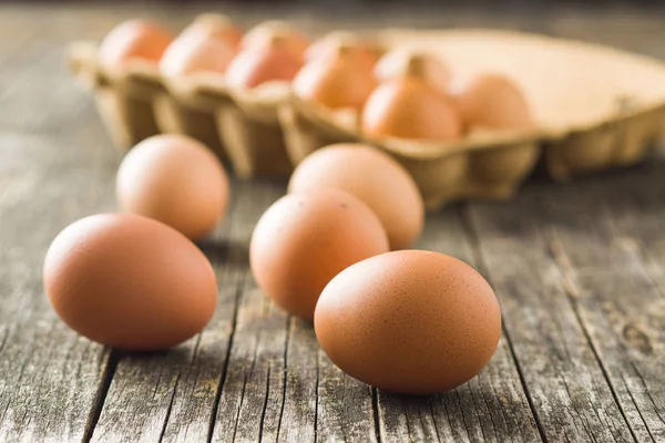 Syrová kuřecí vejce. — Stock fotografie