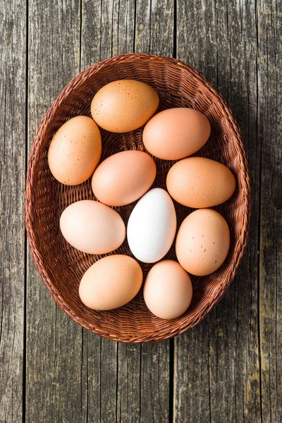 Raw chicken eggs. — Stock Photo, Image