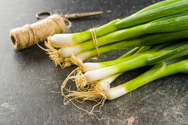 Green spring onions. — Stock Photo, Image