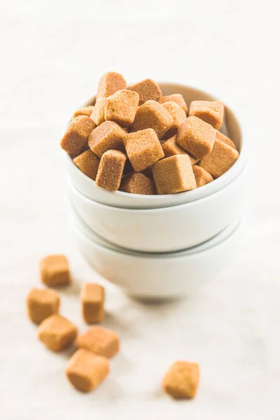 Brown sugar cubes. — Stock Photo, Image