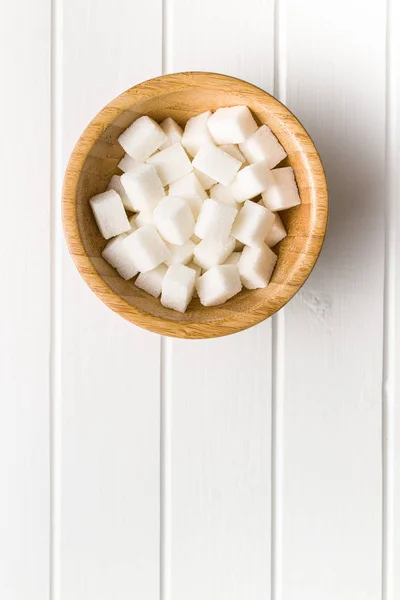 Süße weiße Zuckerwürfel. — Stockfoto