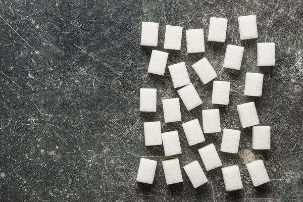 Cubes de sucre blanc doux. — Photo