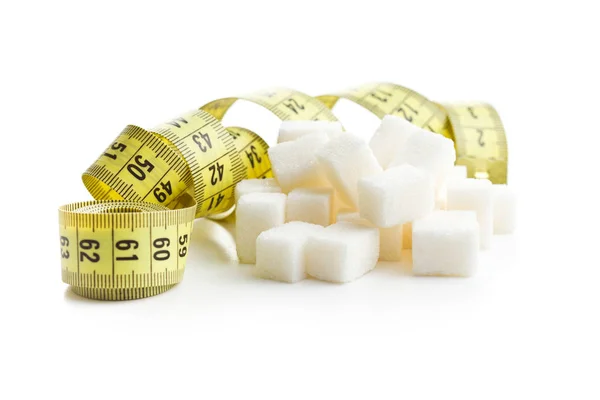 Sweet white sugar cubes. — Stock Photo, Image