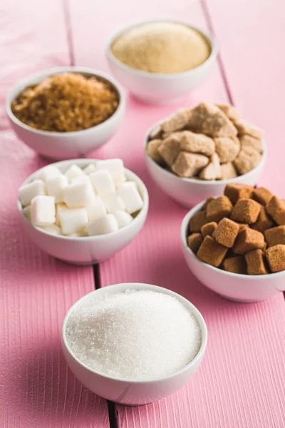 Brown and white sugar. — Stock Photo, Image