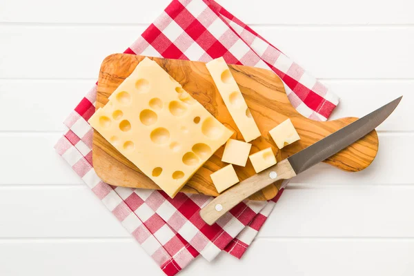 Block of tasty cheese. — Stock Photo, Image