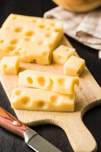 Block of tasty cheese. — Stock Photo, Image