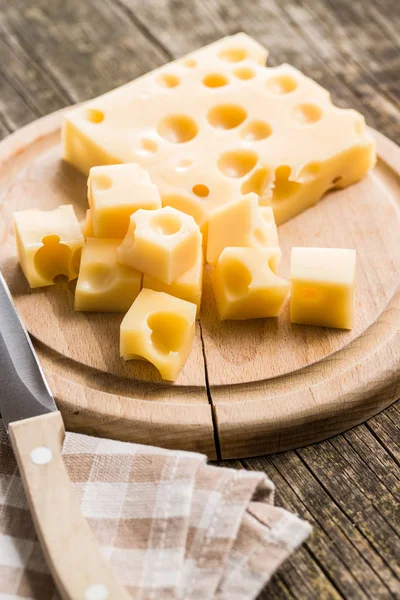 The cheese cubes. — Stock Photo, Image