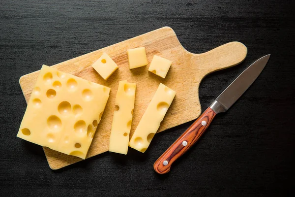 Block of tasty cheese. — Stock Photo, Image