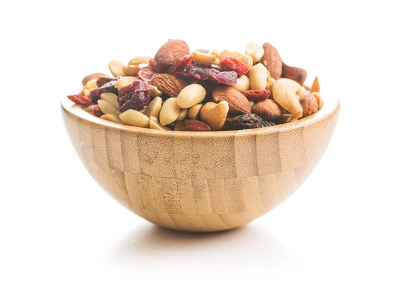 Mix of various nuts and raisins. — Stock Photo, Image