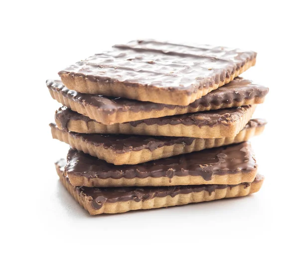 Sweet chocolate biscuits. Chocolate cookies. — Stock Photo, Image