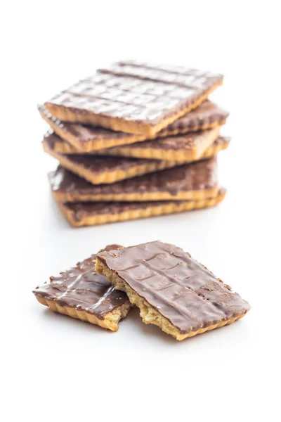 Sweet chocolate biscuits. Chocolate cookies. — Stock Photo, Image