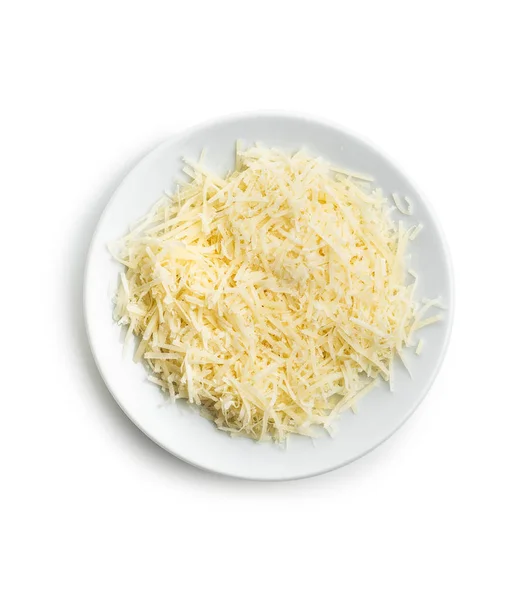 Tasty grated cheese. Parmesan cheese. — Stock Photo, Image