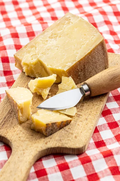 Crushed block of cheese. — Stock Photo, Image