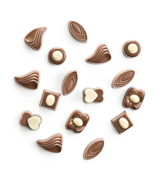 Olika chokladpraliner — Stockfoto