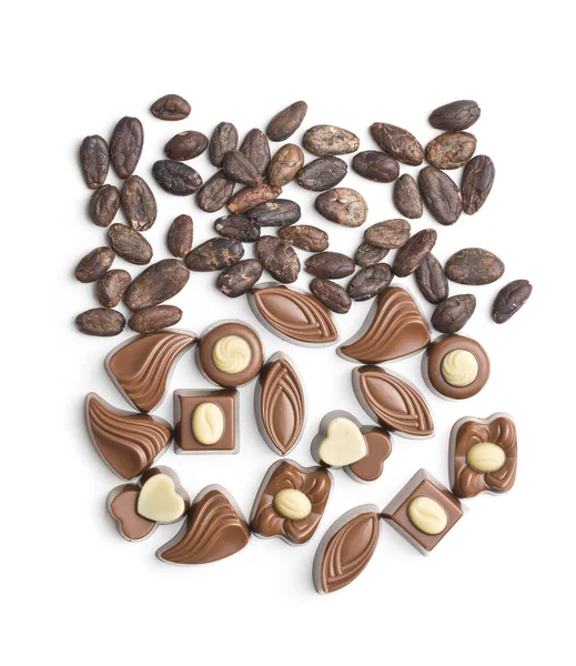 다양 한 초콜릿 호두 — 스톡 사진