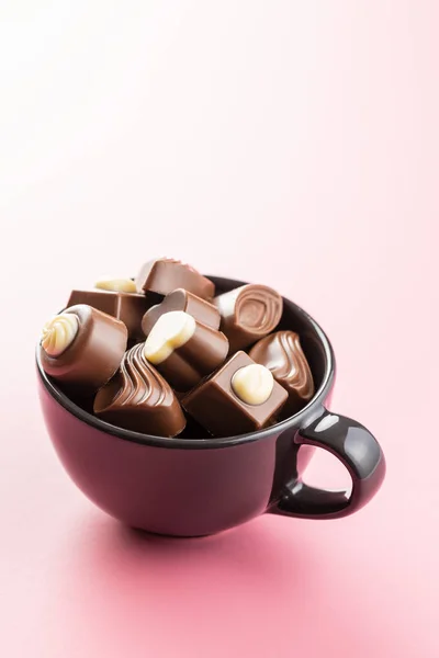 Sweet chocolate pralines. — Stock Photo, Image