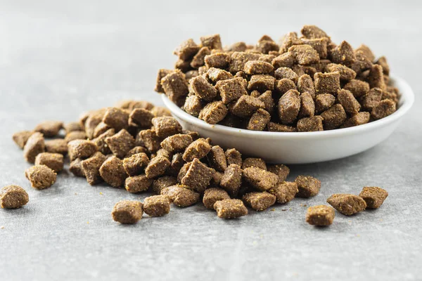 Nourriture sèche pour animaux. Kibble nourriture pour chien ou chat . — Photo