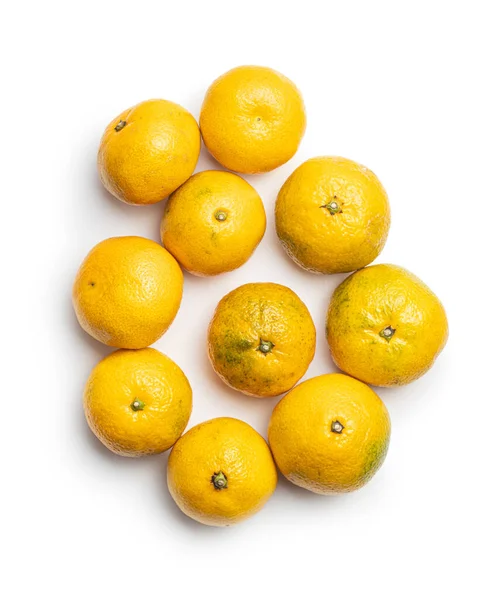 Čerstvé žluté mandarinky. — Stock fotografie