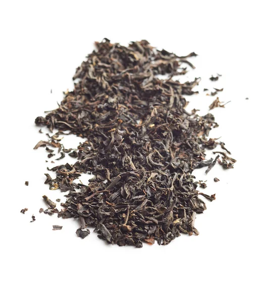 Suszone liście czarnej herbaty. — Zdjęcie stockowe