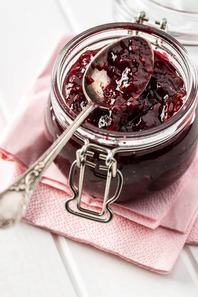 Sweet raspberry jam. — Stock Photo, Image