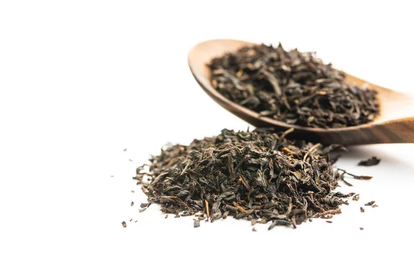 Dried black tea leaves. — Stock Photo, Image