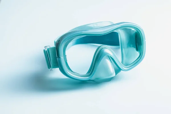 Blå Dykning Mask Blå Bakgrund — Stockfoto