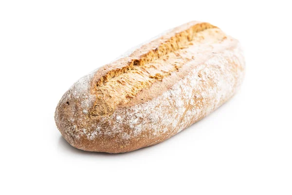 Хрустящий Домашний Хлеб Белом Фоне — стоковое фото