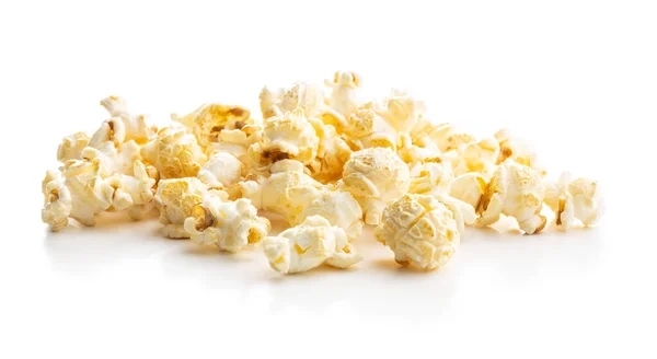 Lekkere Lekkere Popcorn Geïsoleerd Witte Achtergrond — Stockfoto