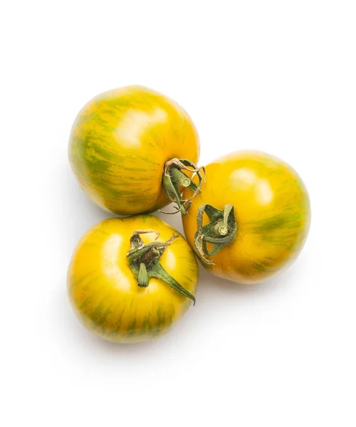 Tomates Cebra Verde Aislados Sobre Fondo Blanco —  Fotos de Stock