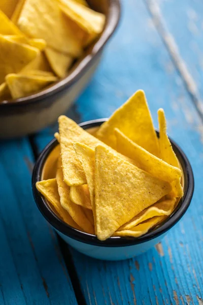 Mavi Masada Tuzlu Tortilla Cipsi — Stok fotoğraf