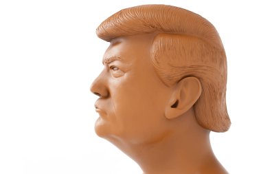 Donald Trump John. Birleşik Devletler Başkanı. Çikolata çizimi yapılmış 3d render