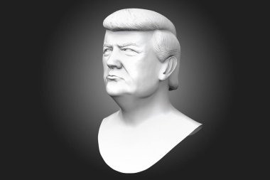 Donald Trump John. Birleşik Devletler Başkanı. 3D render illüstrasyon