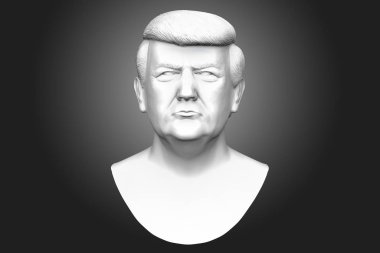 Donald Trump John. Birleşik Devletler Başkanı. 3D render illüstrasyon