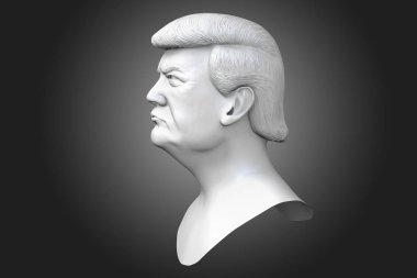 Donald Trump John. Birleşik Devletler Başkanı. 3D render illüstrasyon