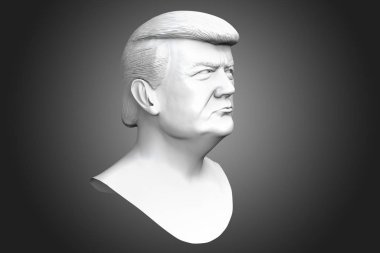 Donald Trump John. Birleşik Devletler Başkanı. 3D render illüstrasyon