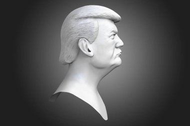 Donald Trump John. Birleşik Devletler Başkanı. 3D render illüstrasyon