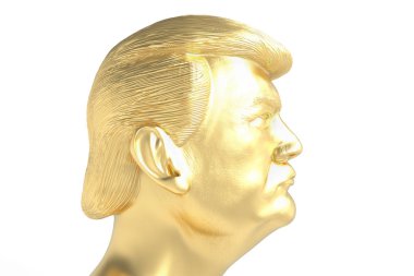 Altın Piyangodaki John. Birleşik Devletler Başkanı. 3D render illüstrasyon