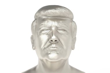 Gümüş Piyangodaki John. Birleşik Devletler Başkanı. 3D render illüstrasyon