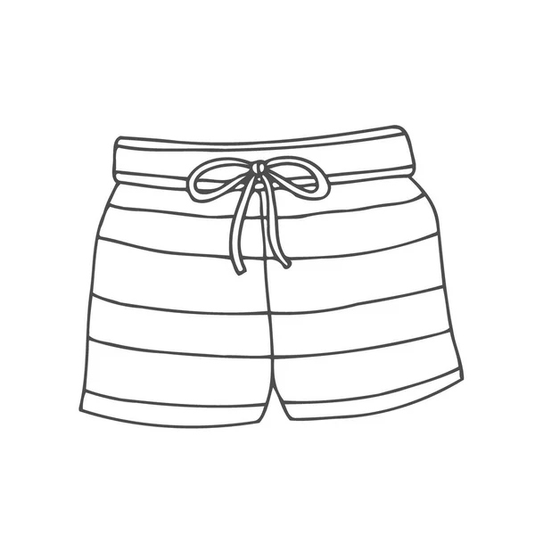 Vektor Illustration Von Sport Shorts Für Männer Und Frauen Vorder — Stockvektor