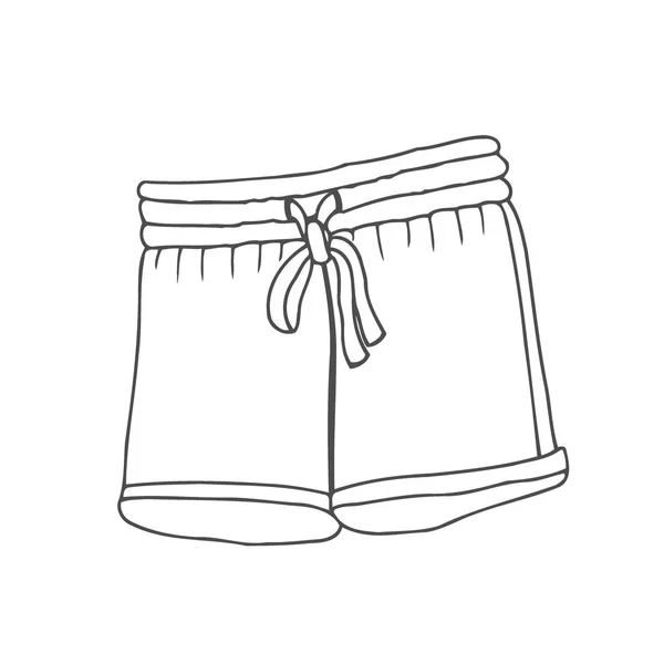 Vektor Illustration Mäns Och Kvinnors Sporten Shorts Främre Och Bakre — Stock vektor