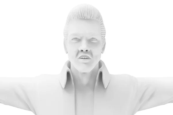 Знаменитый Американский Певец Элвис Пресли Танцующий Белом Фоне — стоковое фото