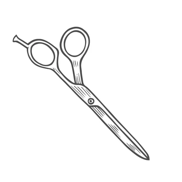 Hand Drawn Cutting Scissor Doodle Style Vector Illustration — Stock Vector