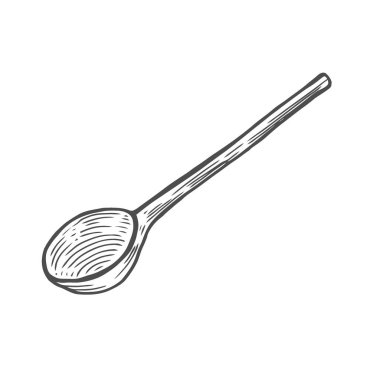 Stil oyma, beyaz arka plan üzerinde izole kaşık.