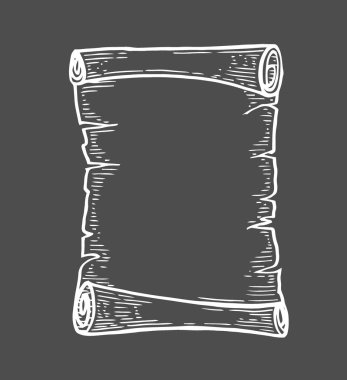 Vektör elle çizilmiş çizim eski vintage oyulmuş tarzında kayar. siyah arka plan üzerine izole.