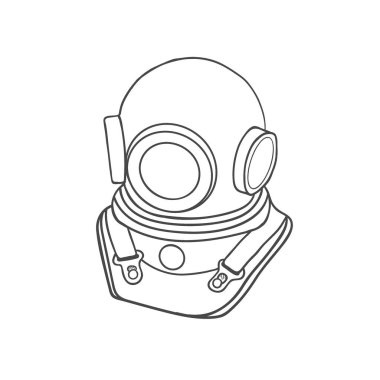 Scuba diving logosunu görmeniz gerekir. Dalgıç maskesi. Vektör grafik tasarım.