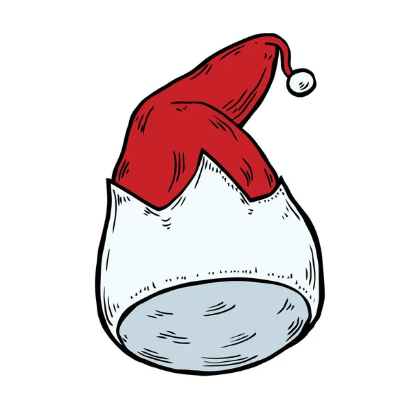 Klobouk Santa Vánoční Čepici Ikona Symbol Design Zimní Vektorové Ilustrace — Stockový vektor