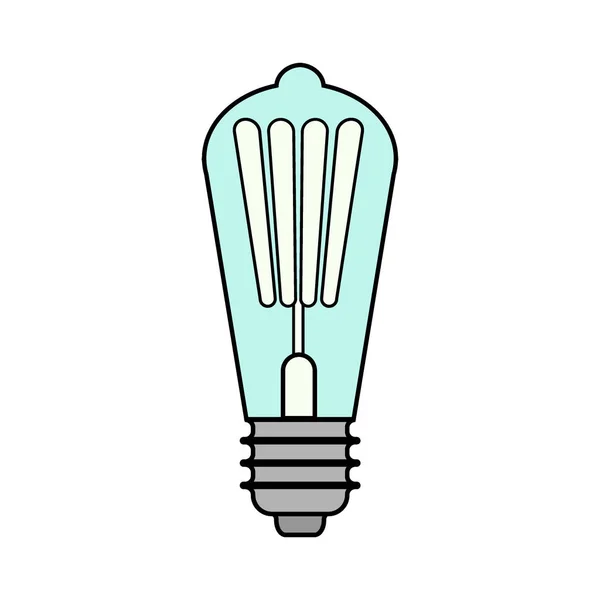ビンテージ電球ランプ手描きの彫刻スタイル — ストックベクタ