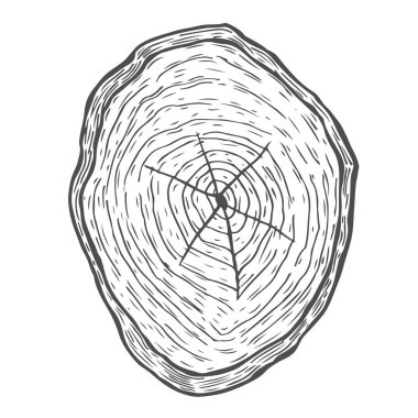 Çizilen illüstrasyon ahşap el testere kesim. Son derece detaylı mürekkep sanat oyulmuş tarzı