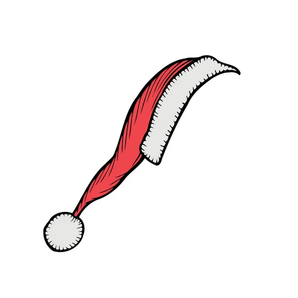 Vektorové Ilustrace Červený Santa Hat — Stockový vektor