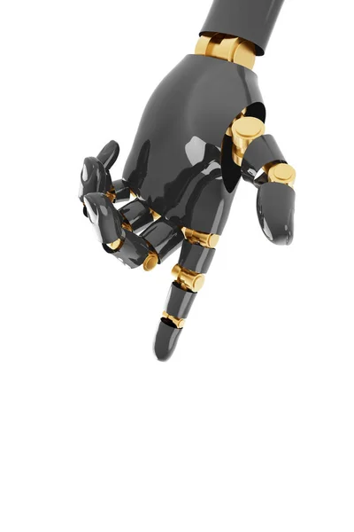 Изолированная роботизированная указательная рука — стоковое фото